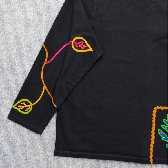 Michael Simon Lite Fall Festival Leaf Cardigan Embroidered Art to Wear Size XL - Picture 3 of 11